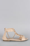 Liliana Lace Up Chain Flat Sandal