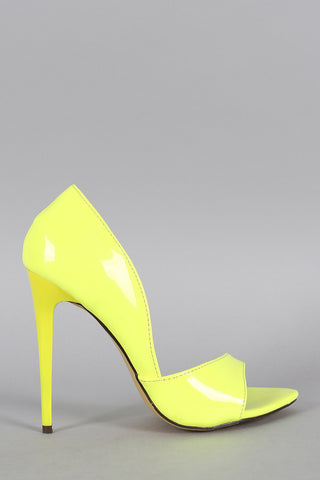 Neon Dorsay Open Toe Pump