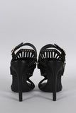 Liliana Cutout Harness Open Toe Heel