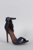 Shoe Republic Touch of Denim Fluff Heel