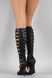 Privileged Snake Embossed Gladiator Heel