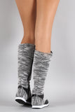 Qupid Tweed Knee High Sneaker