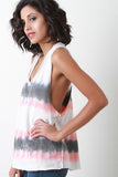 Tie Dye Twisted Racer Back Top