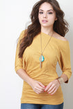 Suede Asymmetrical Dolman Top