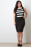 Plus Size Bandage Midi Skirt