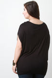 Dolman Short Sleeve Round Neck Top