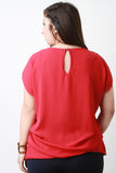 Side Pleat Boxy Top