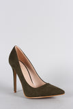 Shoe Republic LA Suede Pointy Toe Stiletto Pump