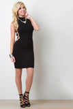 Side Caged Mock Neck Dress