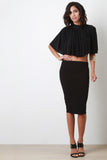 Stretchy Midi Pencil Skirt