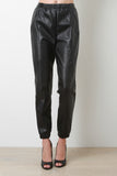 Vegan Leather Jogger Pants