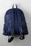 Vegan Leather Letterman Jacket Backpack