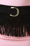 Two Layer Fringe Skirt Belt