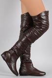 Slouchy Over-the-Knee Flat Boot