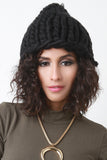 Dark Oversize Knit Beanie