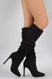 Slouchy Pointy Toe Stiletto Boot