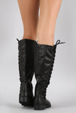 Bamboo Corset Lace Up Riding Knee High Boots