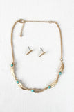 Feather Chain Marble Necklace