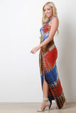 Tie Dye Goddess Knotted Racerback Maxi Dress