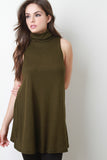 Sleeveless Turtleneck A-Line Top