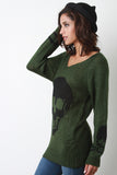 Skull Head Knitted Sweater Top