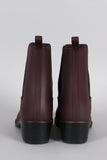 Wild Diva Lounge Elastic Gore Almond Toe Rain Boots