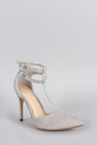 Jenni Rivera Glitter T-Strap Pointy Toe Pump