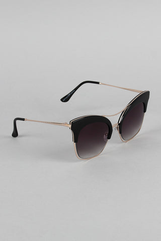 Double Nose Bridge Clubmaster Sunglasses