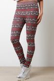 Reindeer Fair Isle Stretch Leggings