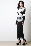 Skull Graphic Knit Maxi Top