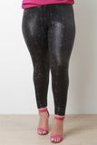 Shiny Snake Vegan Leather Leggings