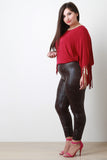 Glossy Snake Vegan Leather Leggings