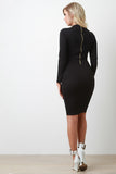 Funnel Neck Bodycon Midi Dress