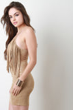 Suede Fringe Sleeveless Bodycon Mini Dress