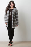 Structured Striped Open Front Cardigan