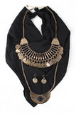 Tribal Bib Necklace And Bandana Set