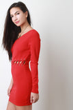 One Shoulder Lace-Up Side Dress