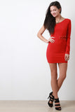 One Shoulder Lace-Up Side Dress