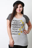 Days Of The Week Emoji Tee