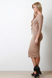 Open Anterior and Posterior Lace Midi Dress