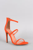 Liliana Neon Triple Straps Single Sole Heel