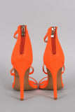 Liliana Neon Triple Straps Single Sole Heel