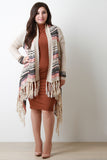 Knitted Handkerchief Fringe Cardigan