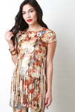 Microfiber Posey Fringe Hem Top