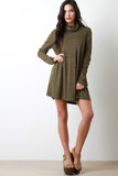 Turtleneck Shift Sweater Dress