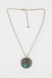 Antique Matte Turquoise Tree Necklace