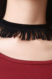 Boho Fringe Trim Choker