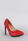 Stitched Trim Pointy Toe Stiletto Pump