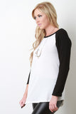 Two Tone Raglan Baseball Top