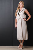 Layered Sleeveless Oversize Trench Coat